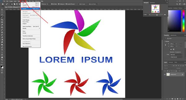 logo background Removal In Photoshop