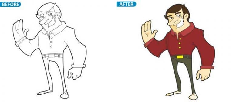 vector Character Drawing For Animation
