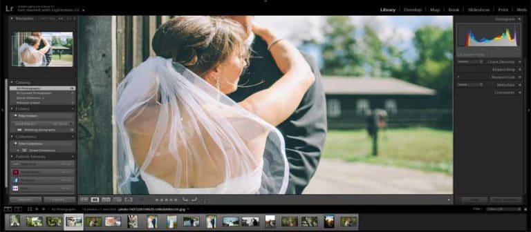 wedding photo editing in Lightroom